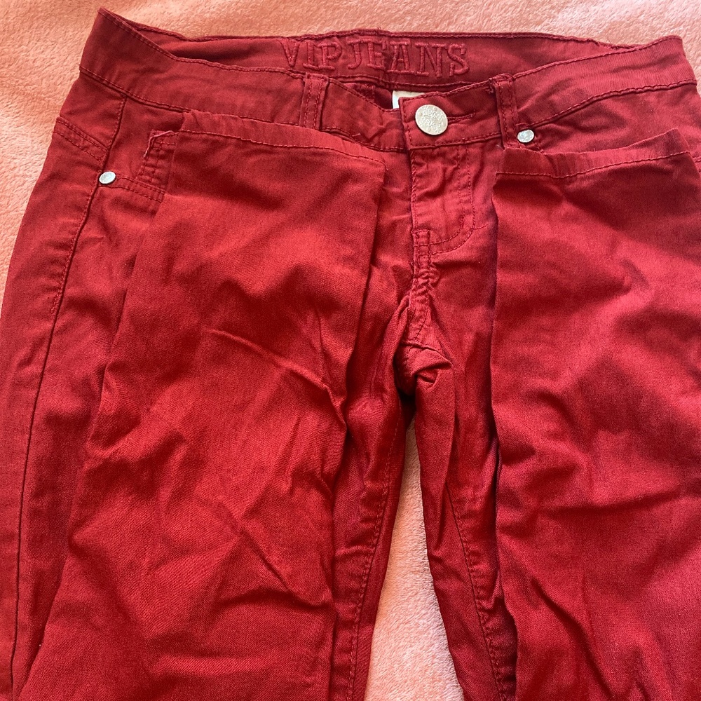 Kids red vip jeans